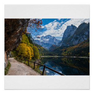 Alpenbergmeer Gosauseen meer Oostenrijk Perfect Poster