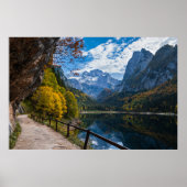Alpenbergmeer Gosauseen meer Oostenrijk Poster (Voorkant)