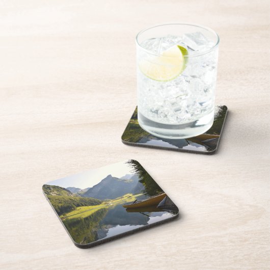 Alpenbergmeer in Zwitserland Bier Onderzetter (Rechterzijde)