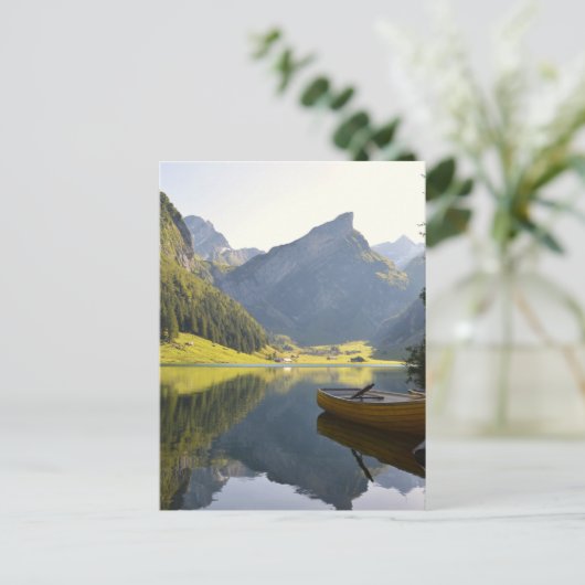 Alpenbergmeer in Zwitserland Briefkaart (Staand voorkant)
