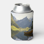 Alpenbergmeer in Zwitserland Foto Blikjeskoeler (Blikje Voorkant)