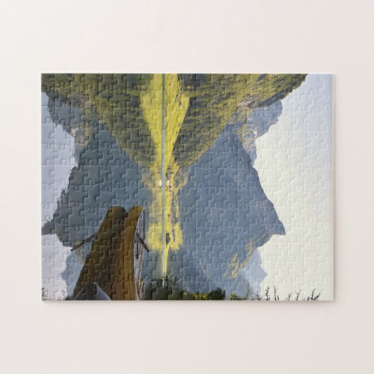 Alpenbergmeer in Zwitserland Legpuzzel (Horizontaal)