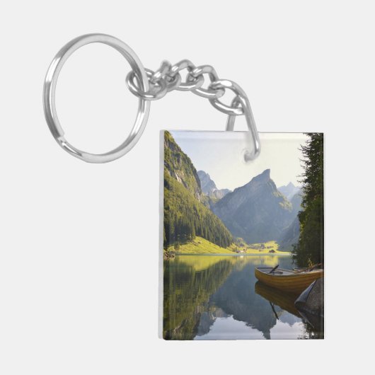 Alpenbergmeer in Zwitserland Sleutelhanger (Voorkant Links)