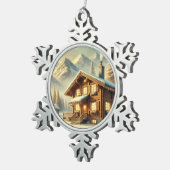 alpenbezwering tin sneeuwvlok ornament (Rechts)