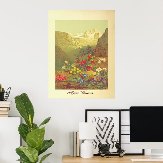 Alpenbloemen Kunst Poster (Thuiskantoor)