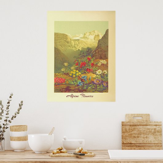 Alpenbloemen Kunst Poster (Keuken)