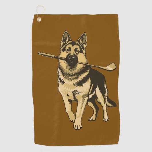 Alpendeckenhanddoek met Duitse herder Golfhanddoek (Voorkant)