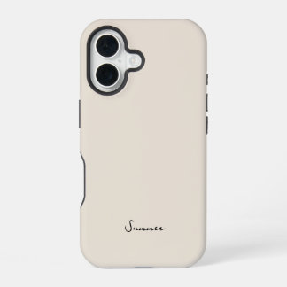 Alpene Haver Beige Esthetiek iPhone 16 Hoesje