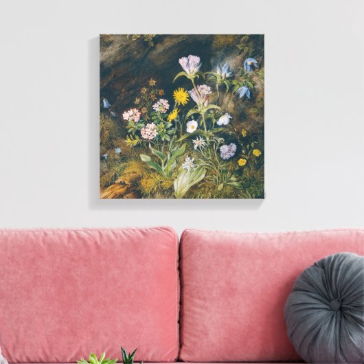 alpenflora | Theodor Petter Canvas Afdruk (Insitu (Woonkamer))