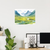 Alpenfluistering – Weiland onder de toppen Poster (Thuiskantoor)