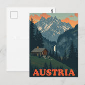 Alpengebergte Oostenrijk Briefkaart (Voorkant / Achterkant)