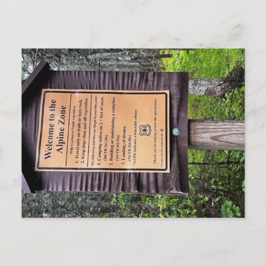 Alpengebied - White Mountains National Forest Briefkaart (Voorkant)