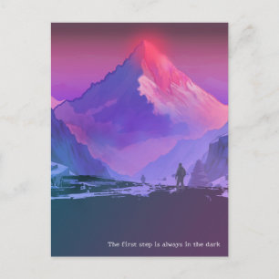 Alpenglow Everest Minimalistische Motiverende Post Briefkaart