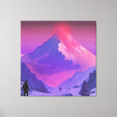 Alpenglow Everest RISE Motivational Artwork Canvas Afdruk (Voorkant)