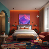 Alpenglow Everest RISE Motivational Artwork Canvas Afdruk