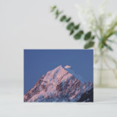 Alpenglow op Aoraki Mount Cook, Mackenzie 2 Briefkaart (Staand voorkant)