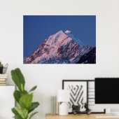 Alpenglow op Aoraki Mount Cook, Mackenzie 2 Poster (Thuiskantoor)