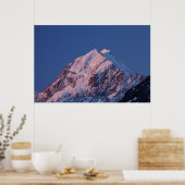 Alpenglow op Aoraki Mount Cook, Mackenzie 2 Poster (Keuken)