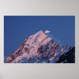 Alpenglow op Aoraki Mount Cook, Mackenzie 2 Poster