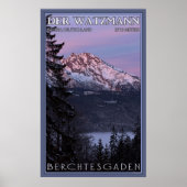 Alpenglow op Der Watzmann Poster (Voorkant)