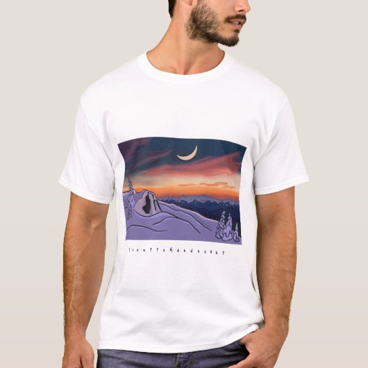 Alpenglow Sunset Mountain T-Shirt (Voorkant)