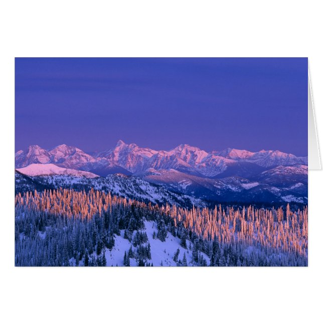 Alpenglow treft de toppen van de Gletsjer (Voorkant Horizontaal)