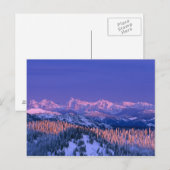Alpenglow treft de toppen van de Gletsjer Briefkaart (Voorkant / Achterkant)