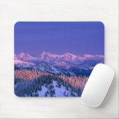 Alpenglow treft de toppen van de Gletsjer Muismat (Met muis)