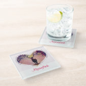 Alpenglück Hirsch Glazen Onderzetter (Schuin)