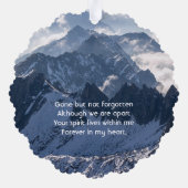 Alpenherdenkingssouvenir Ornament Kaart (Achterkant)