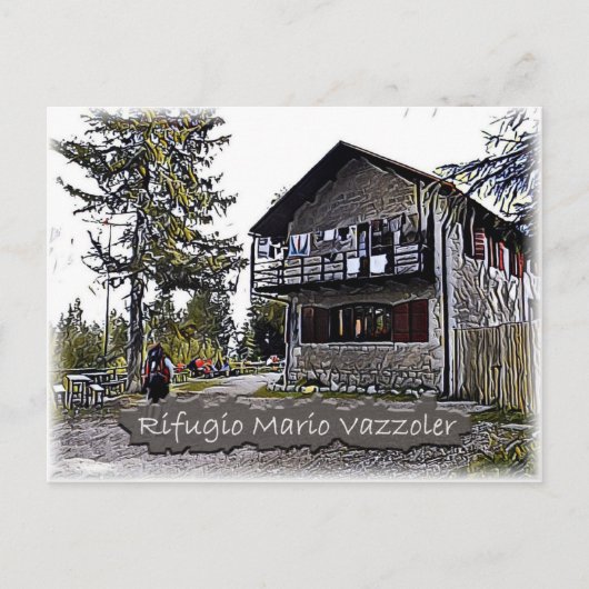 Alpenhut Mario Vazzoler - Dolomiti - Briefkaart (Voorkant)