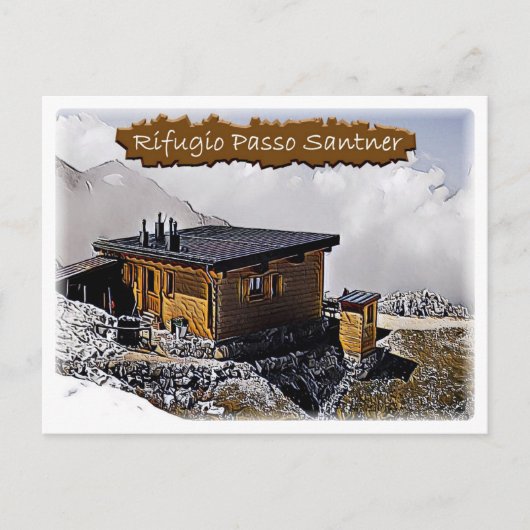 Alpenhut Passo Santner - Dolomiti - Briefkaart (Voorkant)
