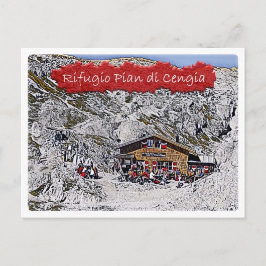 Alpenhut Pian di Cengia - Dolomiti - Briefkaart (Voorkant)