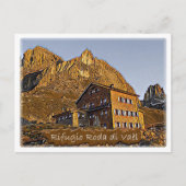 Alpenhut Roda di Vael - Dolomiti - Italië Briefkaart (Voorkant)
