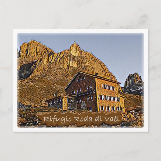 Alpenhut Roda di Vael - Dolomiti - Italië Briefkaart (Voorkant)