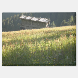 Alpenhut tussen alpenweiden - fotomagneet magneet
