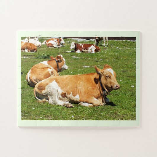 Alpenkoeien Legpuzzel (Horizontaal)