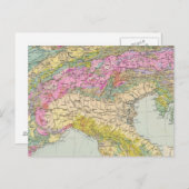 Alpenlander - Atlas-kaart van de Alpen Briefkaart (Voorkant / Achterkant)