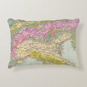Alpenlander - Atlas-kaart van de Alpen Decoratief Kussen