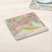 Alpenlander - Atlas-kaart van de Alpen Kartonnen Onderzetters (Schuin)