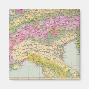 Alpenlander - Atlas-kaart van de Alpen Magneet