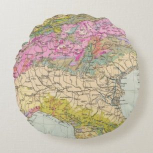 Alpenlander - Atlas-kaart van de Alpen Rond Kussen