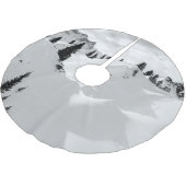 Alpenlandschap: besneeuwde brandbomen bergen kerstboom rok (Gekanteld)