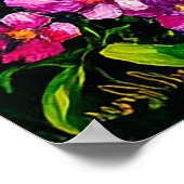 Alpenlandschap met bloeiende wilde bloemen poster (Hoek)