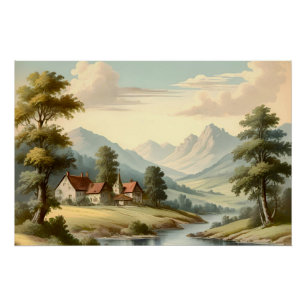 Alpenlandschap Perfect Poster