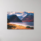 Alpenmeer bij zonsondergang canvas afdruk (Voorkant)