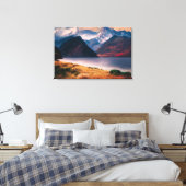 Alpenmeer bij zonsondergang canvas afdruk (Insitu (Slaapkamer))