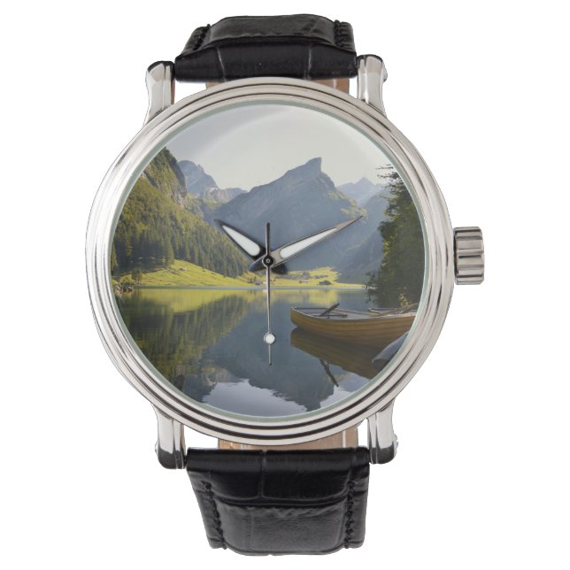 Alpenmeer in Zwitserland Horloge (Voorkant)