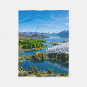 Alpenmeer Zwitserse Natuur Landschap Fleece Deken