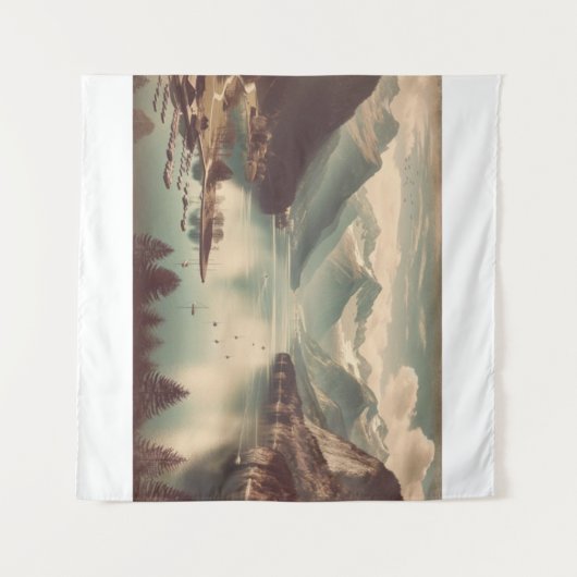  Alpenmeerlandschap Tapijt Wandkleed (Voorkant (horizontaal))